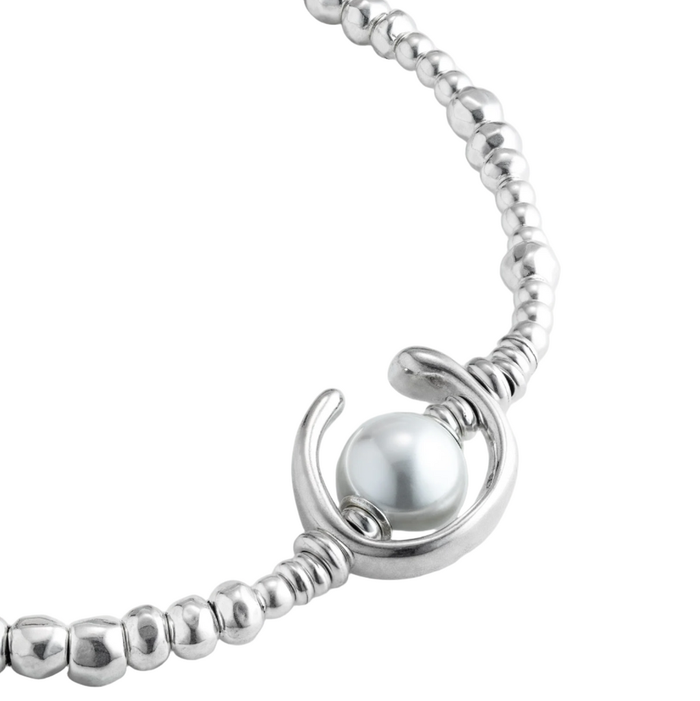 Uno de 50 Short Beaded Necklace with a Pearl