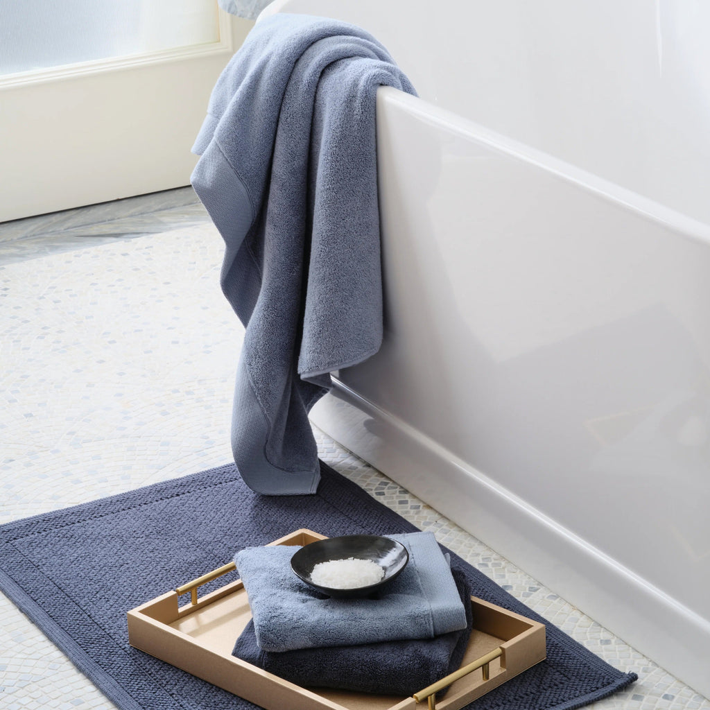 Scandia Home Cosima Bath Towel in Hydrangea Blue
