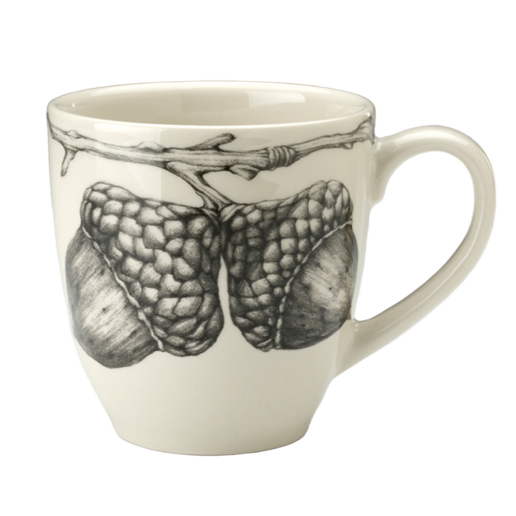 Laura Zindel Stoneware Mug: Double Acorn