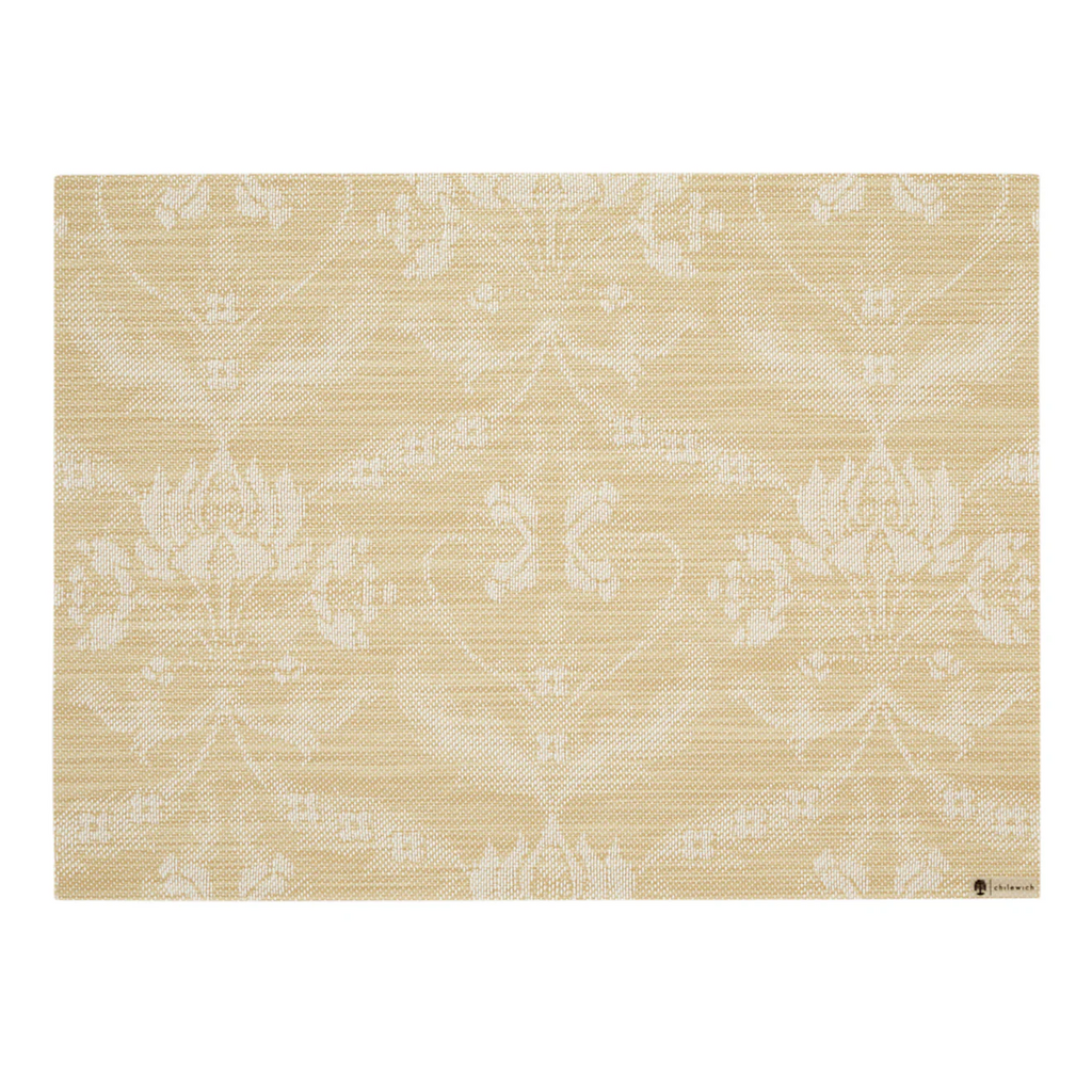 Chilewich Damask Rectangular Placemat in Wheat