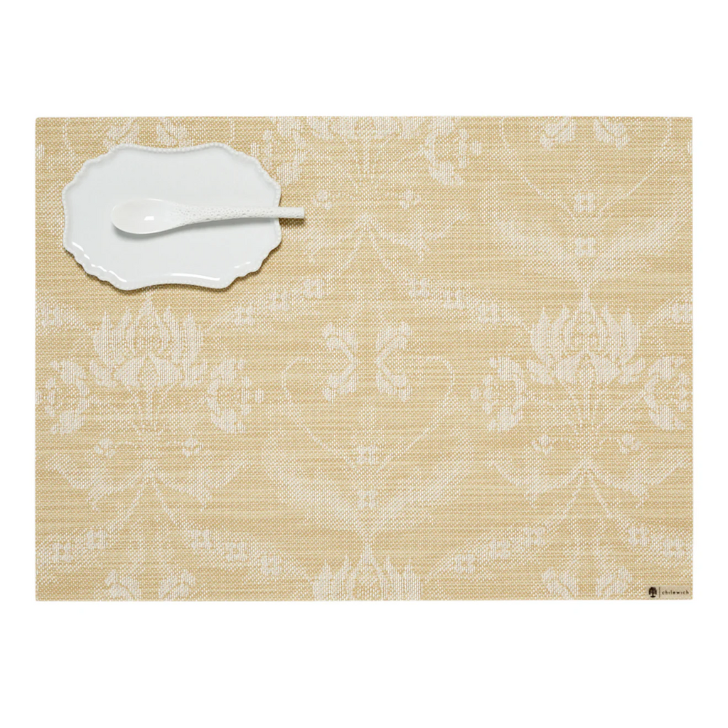 Chilewich Damask Rectangular Placemat in Wheat