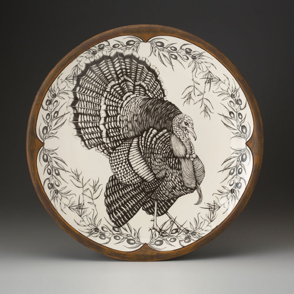 Laura Zindel Large Round Platter: Turkey