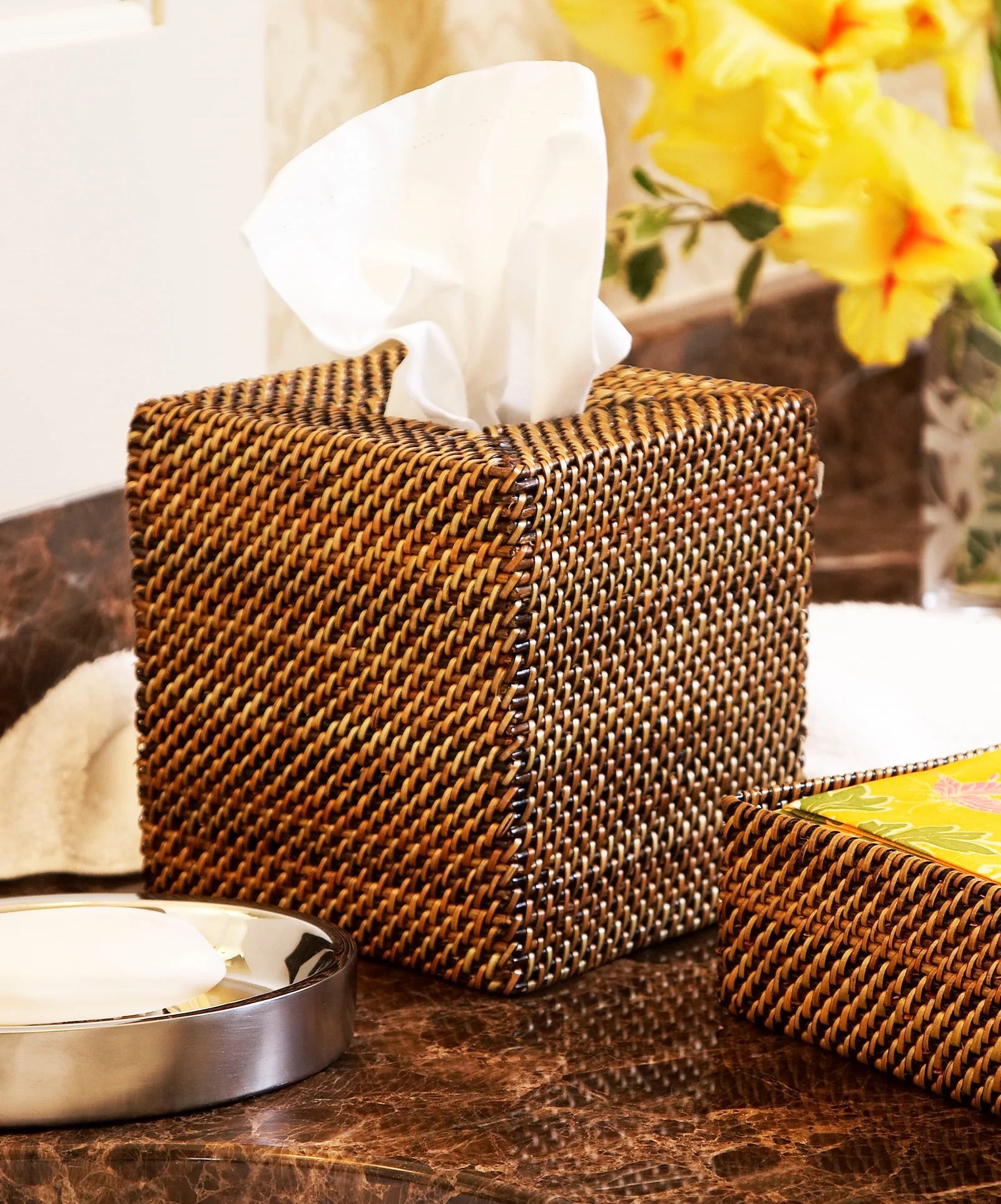 Woven tissue box shop cover