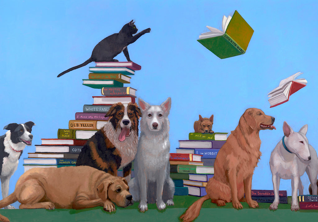 Kathryn Freeman Literary Dogs Wooden Jigsaw Puzzle