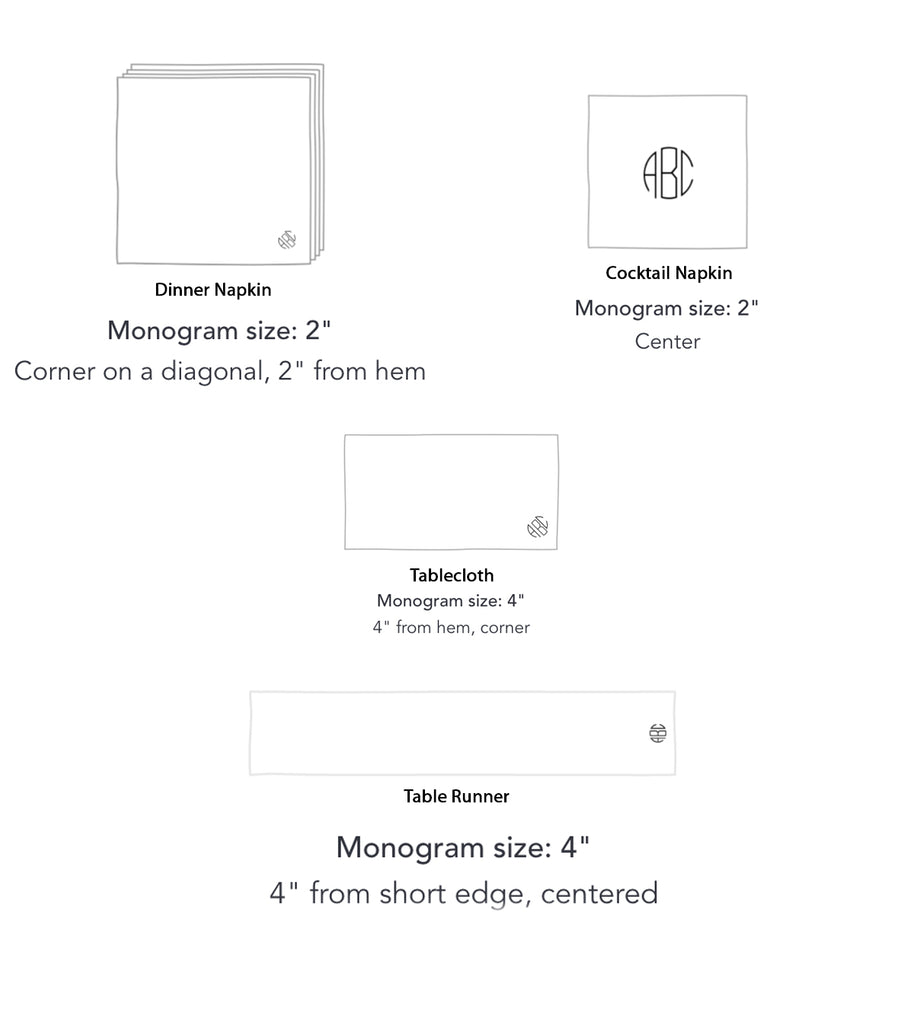 Matouk Chamant Linen Napkins, Placemats, Tablecloths and Table Runner ...