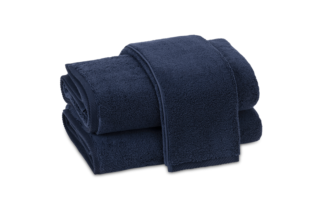 Matouk Milagro Towel in Navy Blue