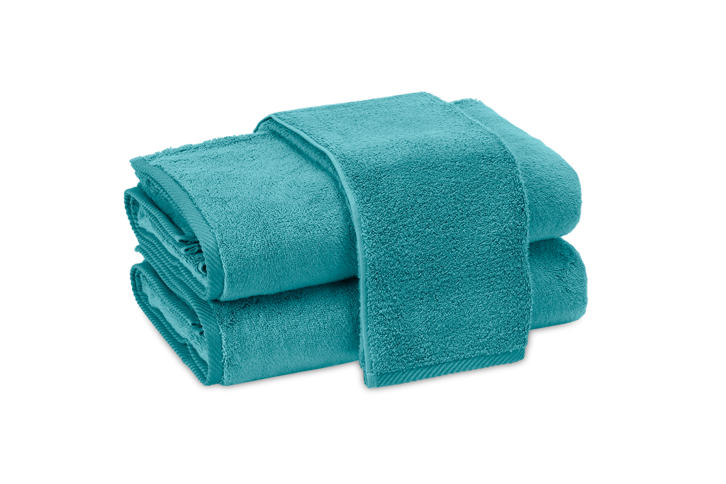 Matouk Milagro Towel in Peacock Blue
