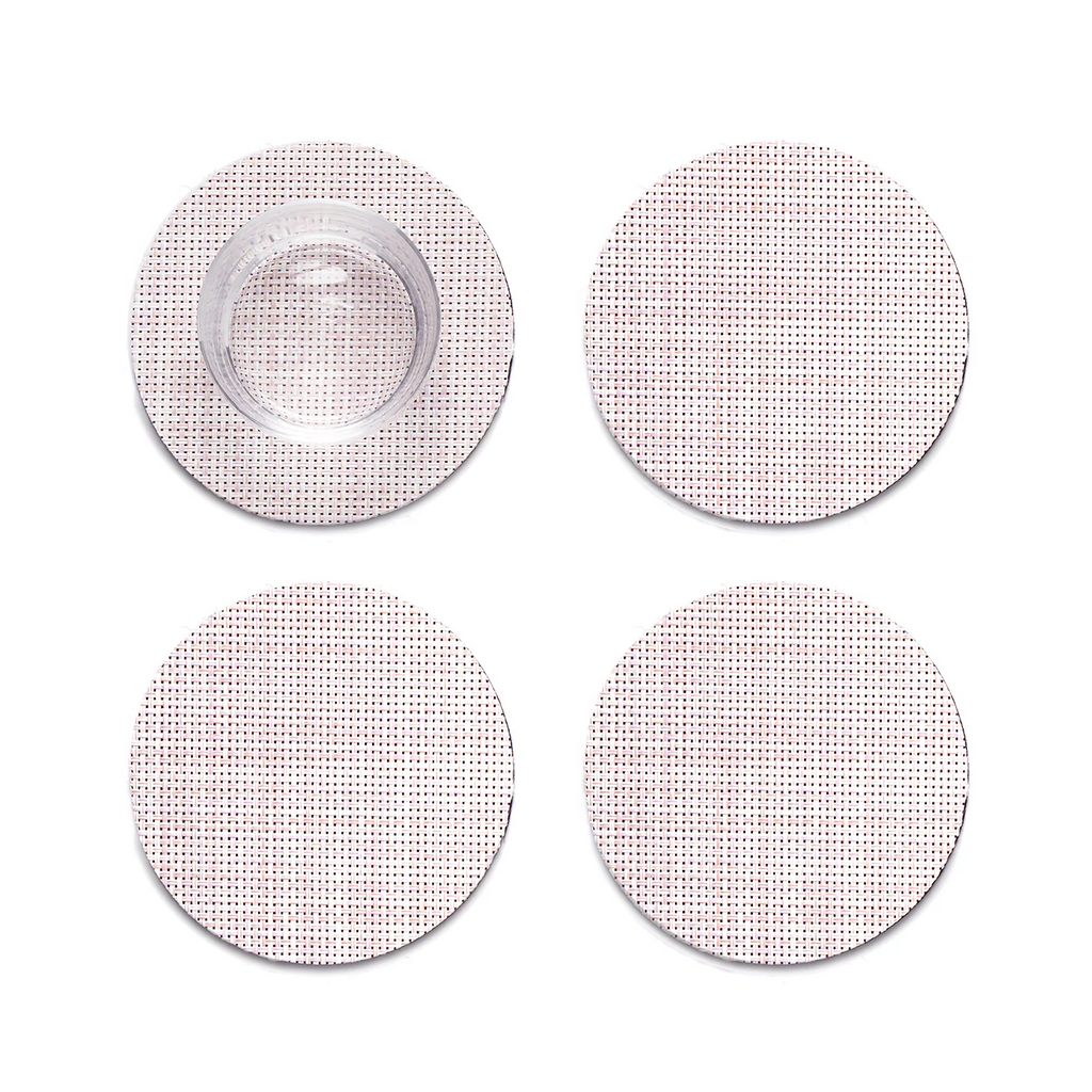 Chilewich Mini Basketweave Coaster Set of 4 in Blush Pink
