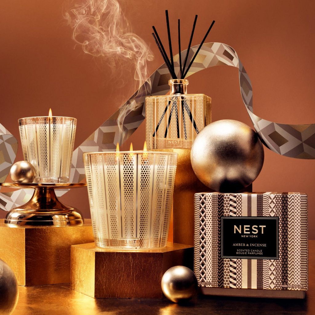 NEST New York Amber & Incense Votive, Classic, and 3 Wick Candle