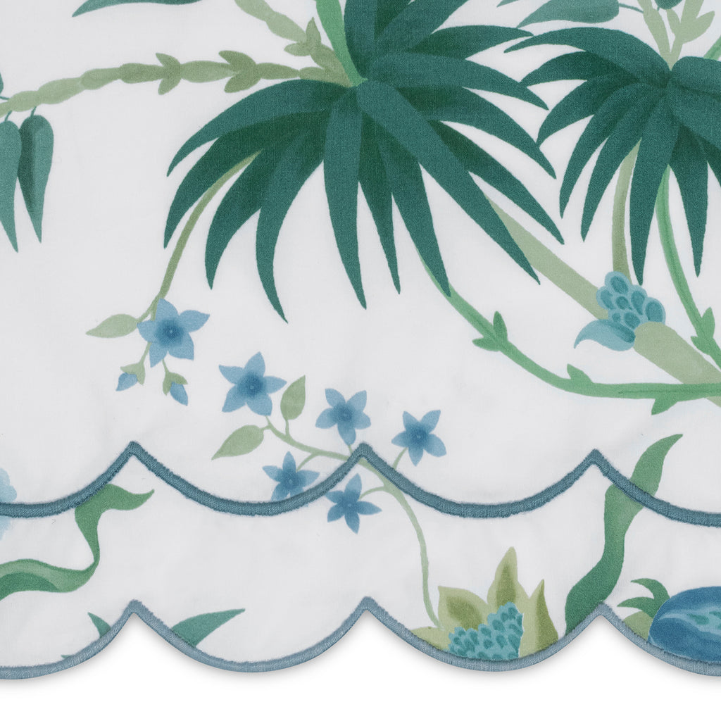 Matouk Palmyra Egyptian Cotton Shower Curtain with Scallop Embroidery