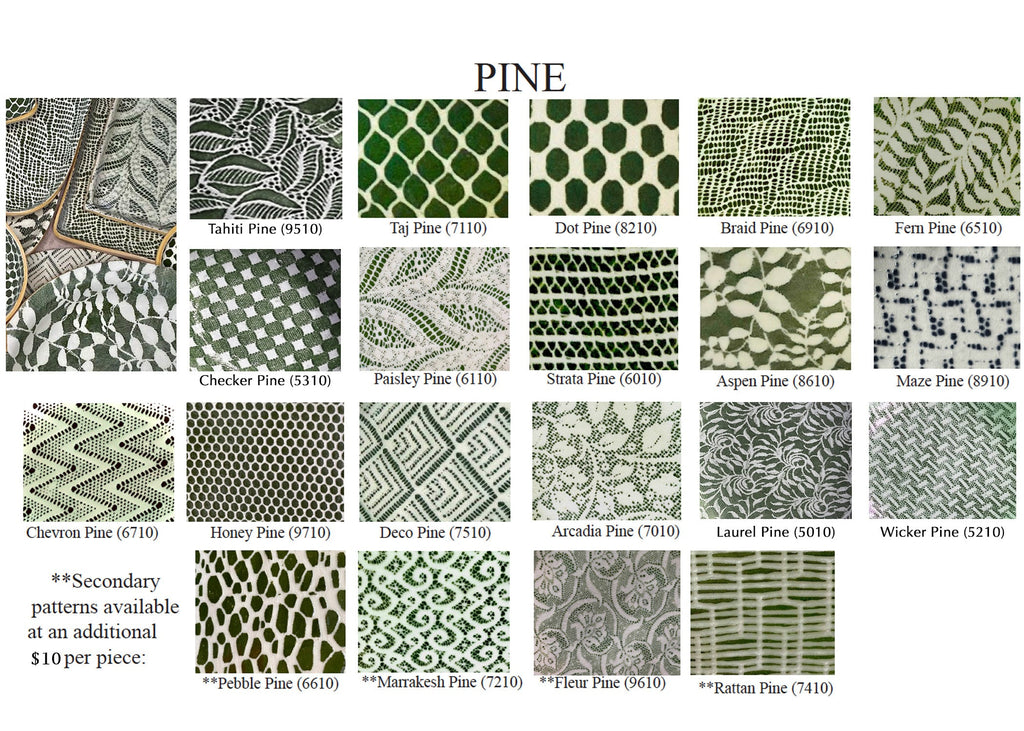 Terrafirma Ceramics Pine Green Pattern Chart