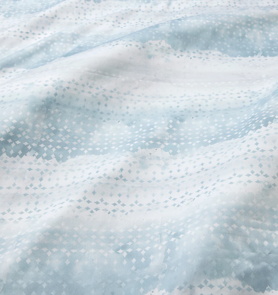 Sferra Brillante Printed Blue  Duvet Covers + Shams