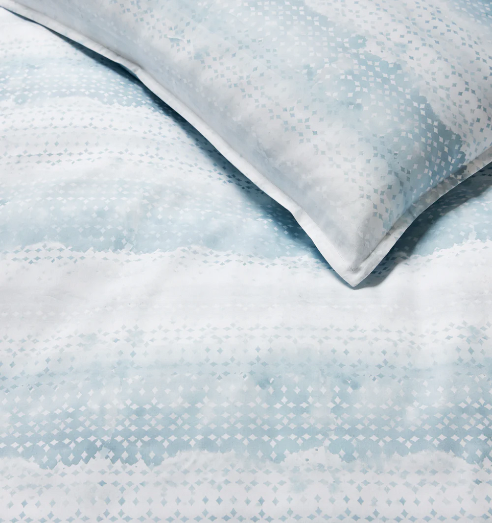 Sferra Brillante Printed Blue  Duvet Covers + Shams