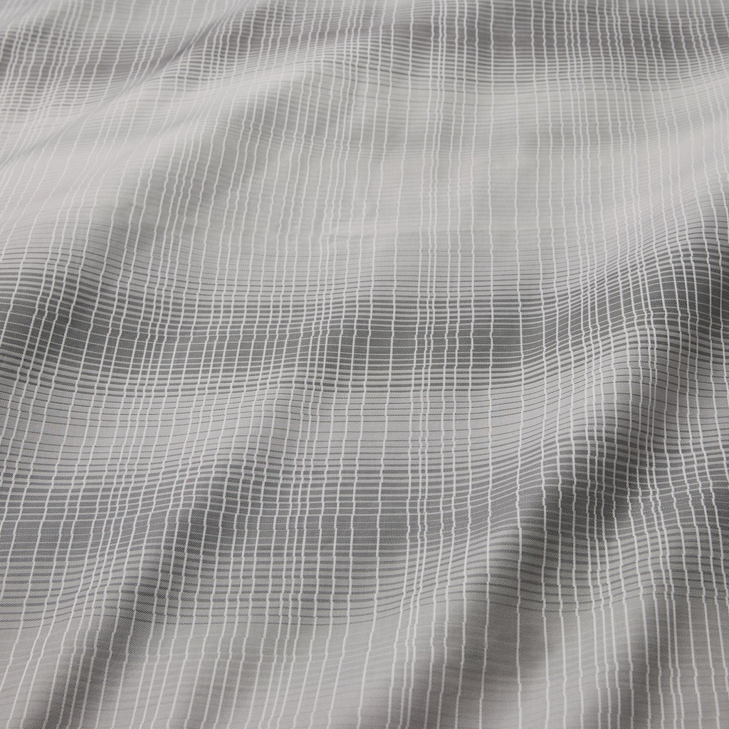 SFERRA Perugia Lunar Grey Sateen Jacquard Duvet Cover and Shams 