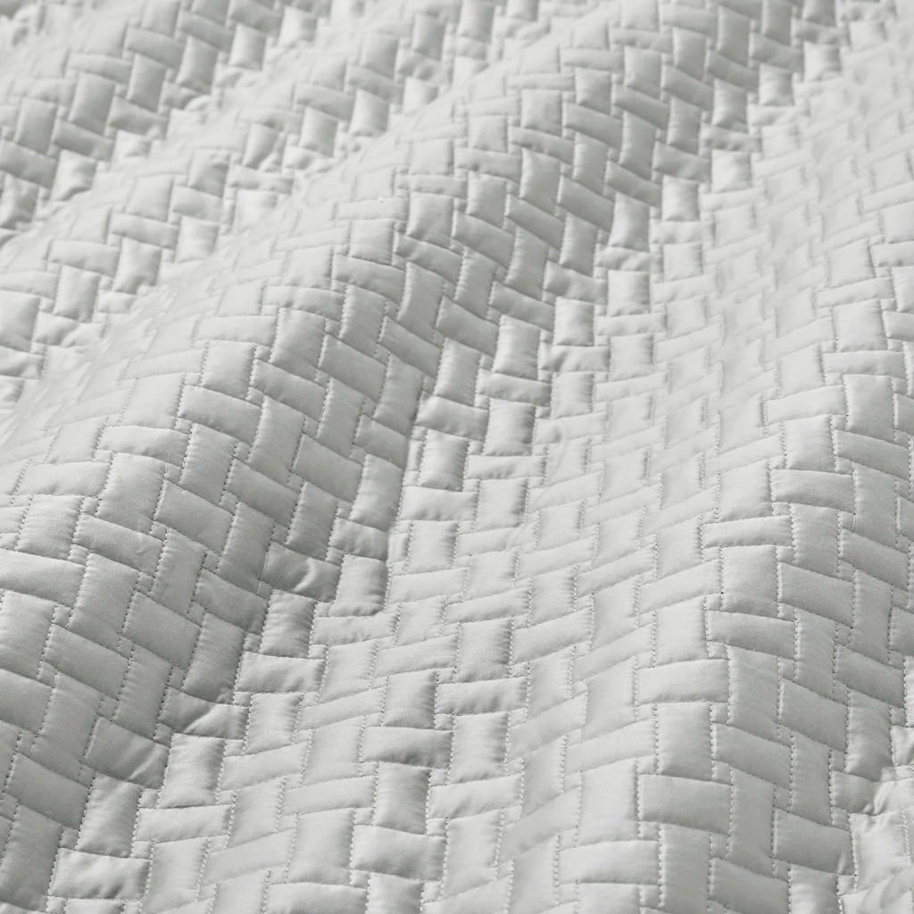 Sferra Fine Linens Sampietrini Coverlet + Shams in Grey