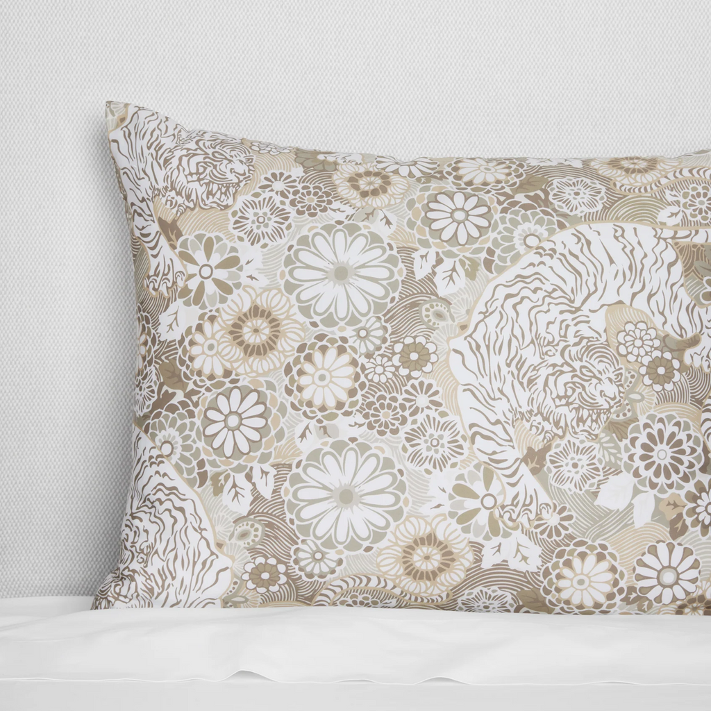 SFERRA Siberian Tiger Printed Sateen Pillow Sham