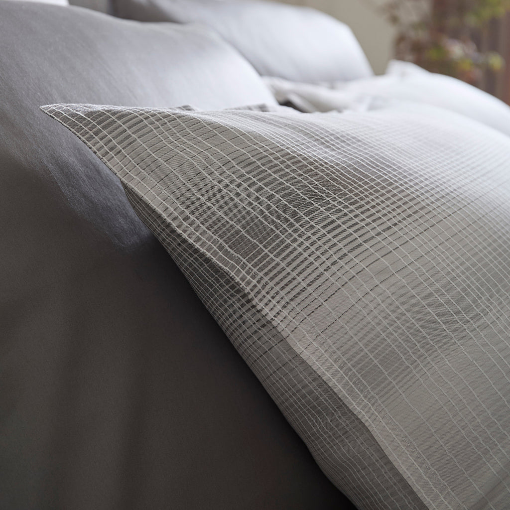 SFERRA Perugia Lunar Grey Sateen Jacquard Pillow Shams