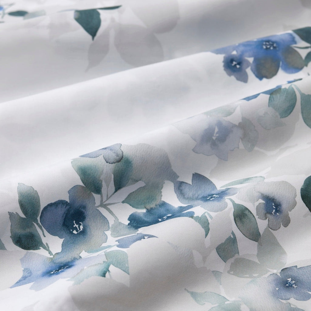 Sferra Fine Linens Primavera Blue Floral Duvet Cover + Shams