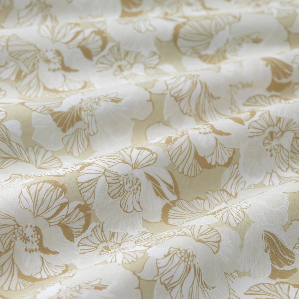 Sferra Fine Linens Tropici Duvet Cover + Shams Neutral floral printed percale bedding