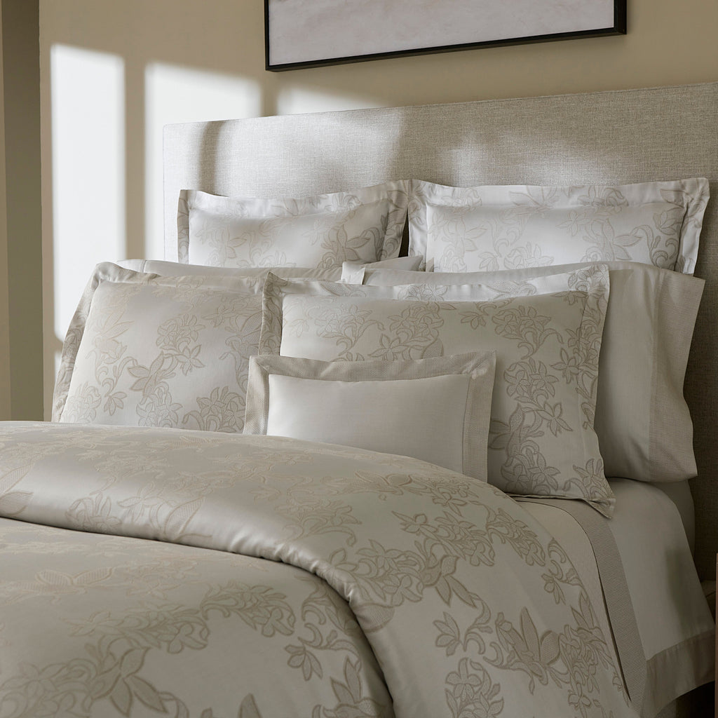 SFERRA Tivoli Sateen Floral Jacquard Duvet Covers + Shams