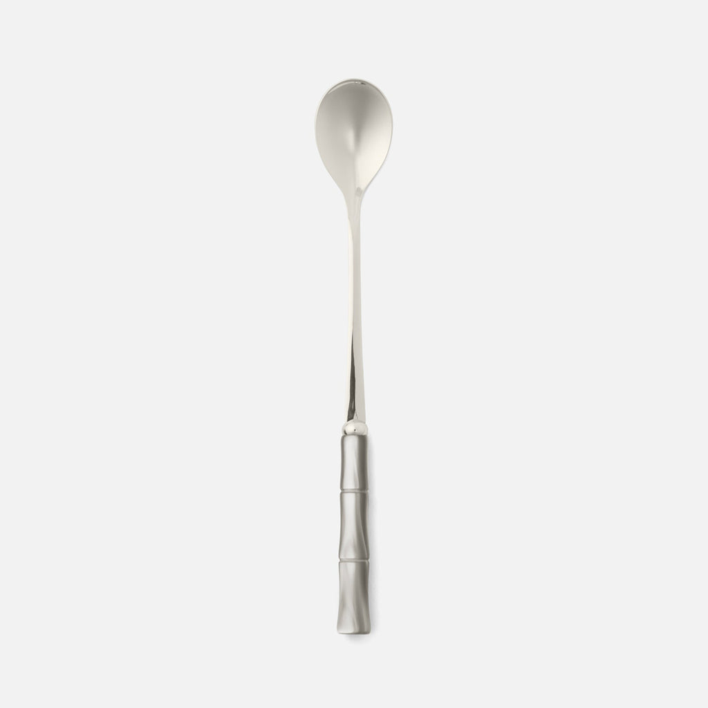 Blue Pheasant Lulu Polished Silver/Clear Gray Cocktail Spoon
