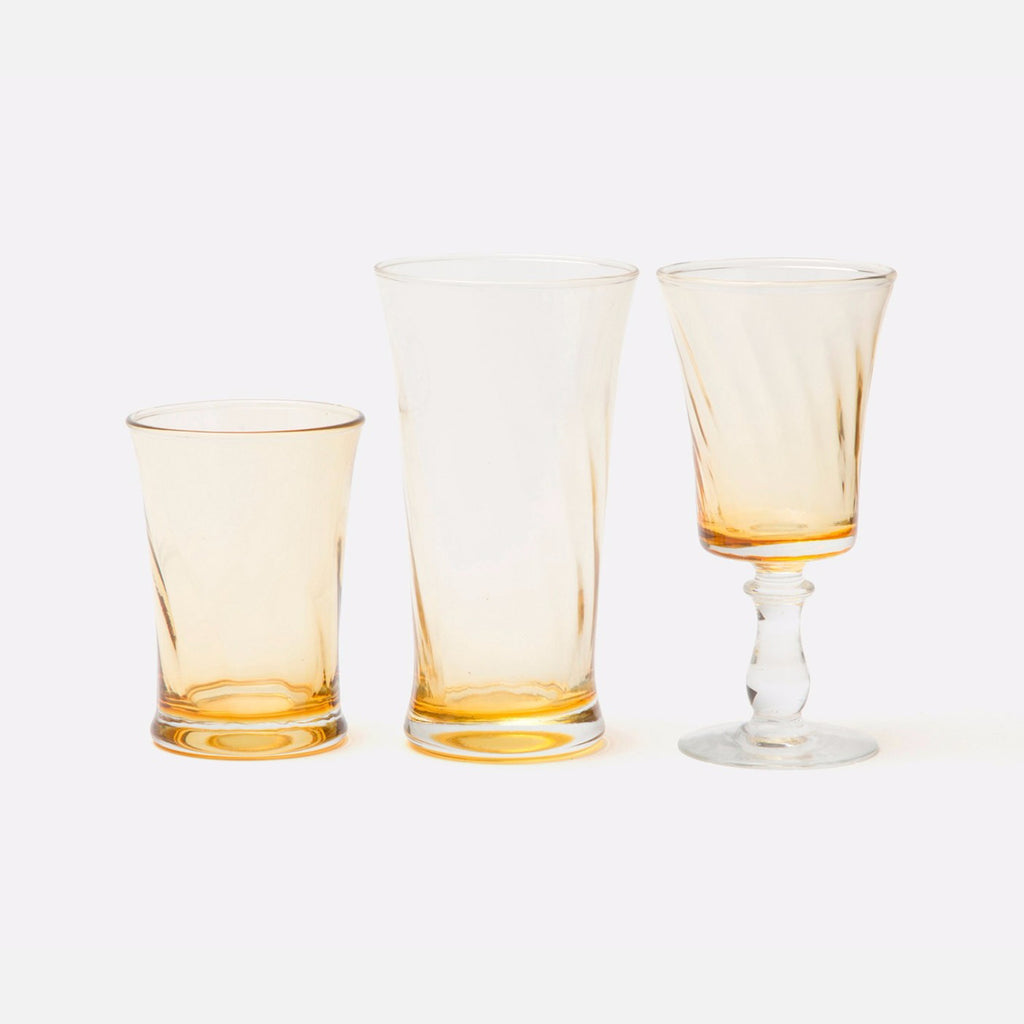 Blue Pheasant Colette Soft Yellow Drinking Glass Set