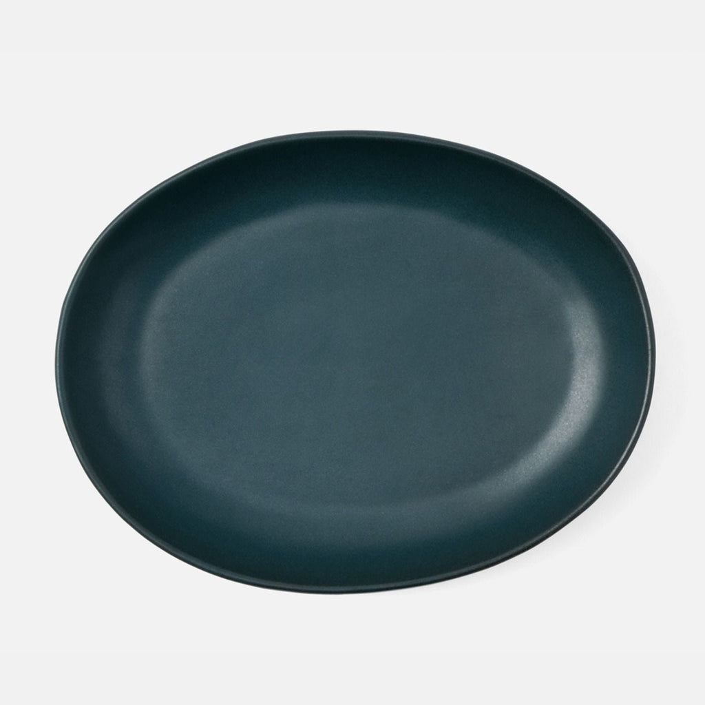 Blue Pheasant Marcus Midnight Teal Oval Serving Platters