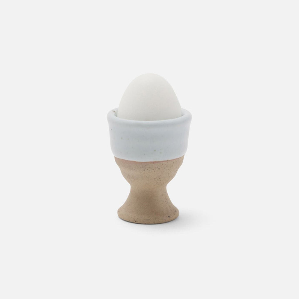 Blue Pheasant Rivka White Salt Egg Cup Set