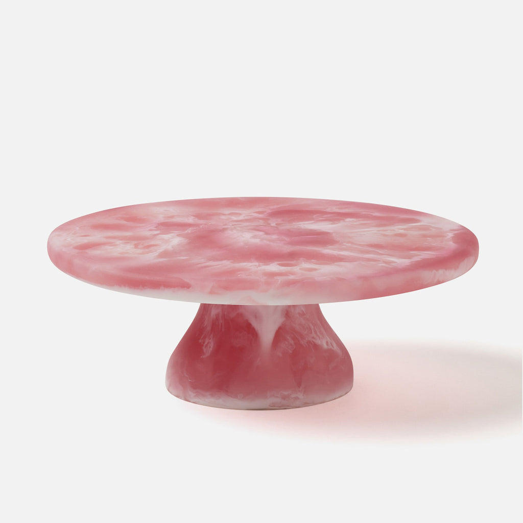 Hugo Pink Swirled Resin Cake Stand