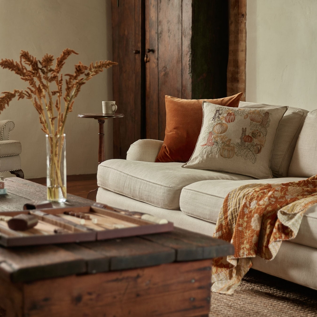 Coral and Tusk Pumpkin Patch Pillow