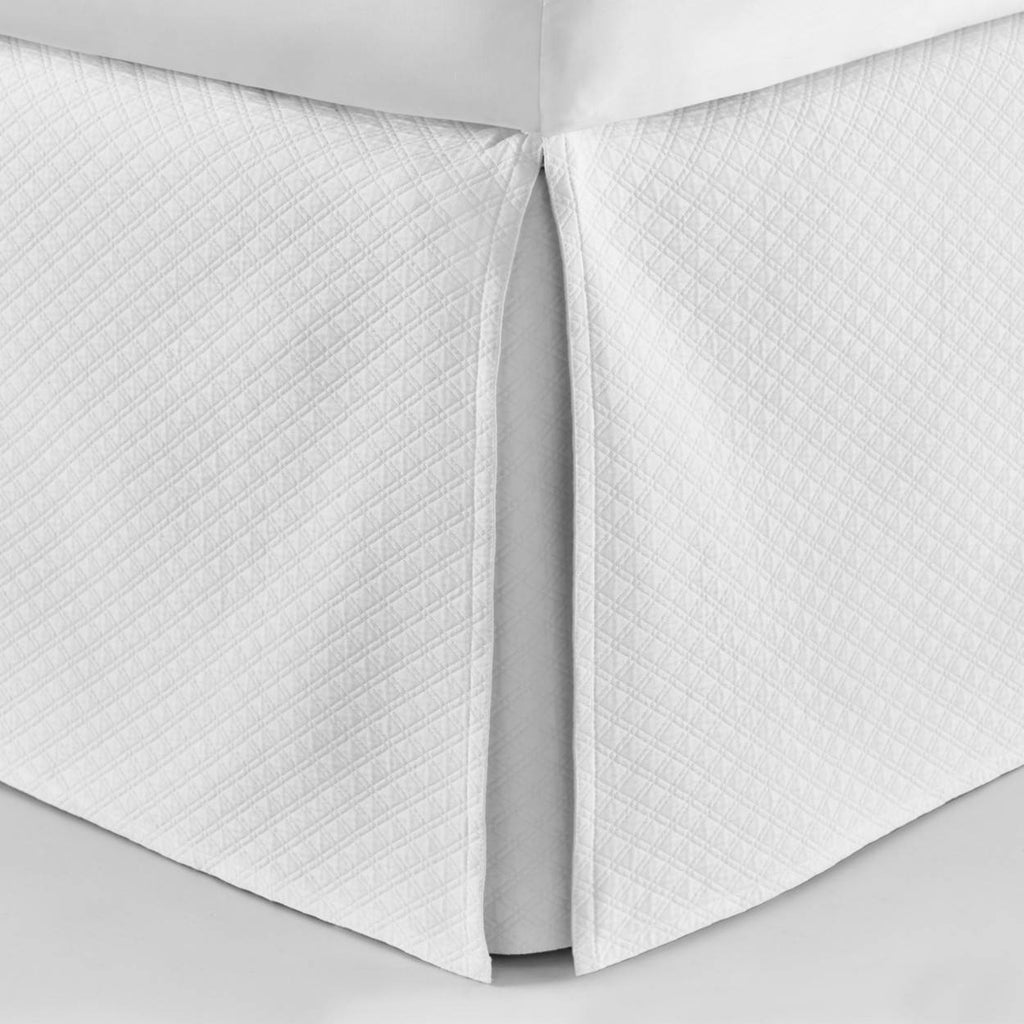 Alyssa Matelasse Bed Skirt in White