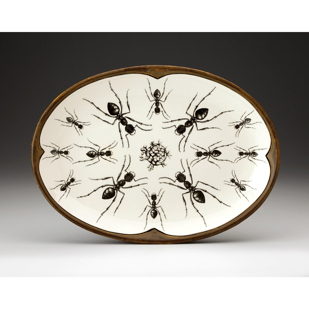 Laura Zindel Oval Platter: Ant