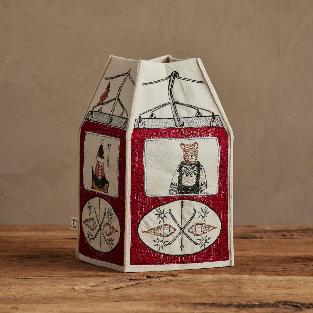 Coral & Tusk Gondola Embroidered Tissue Box Cover