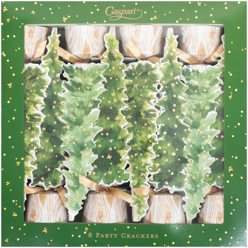 Caspari White Christmas Cone Crackers