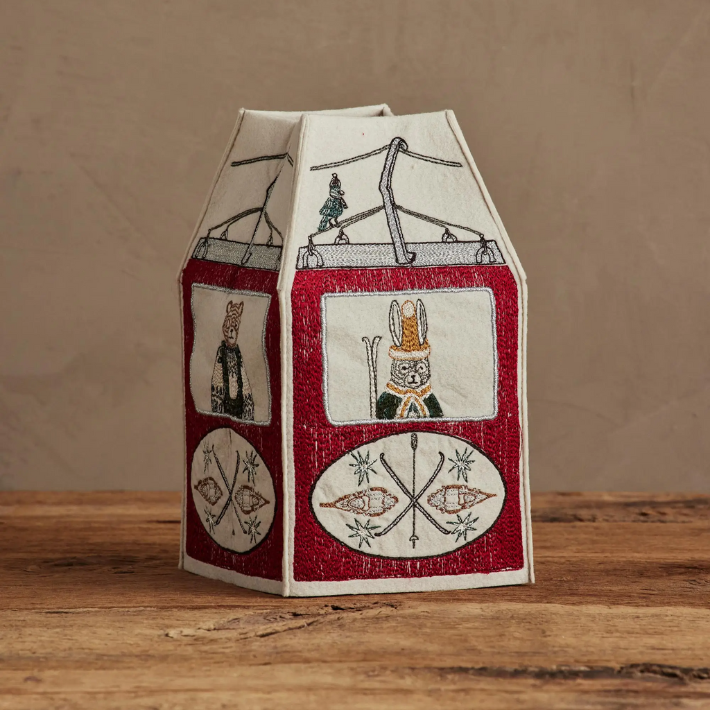 Coral & Tusk Gondola Embroidered Tissue Box Cover