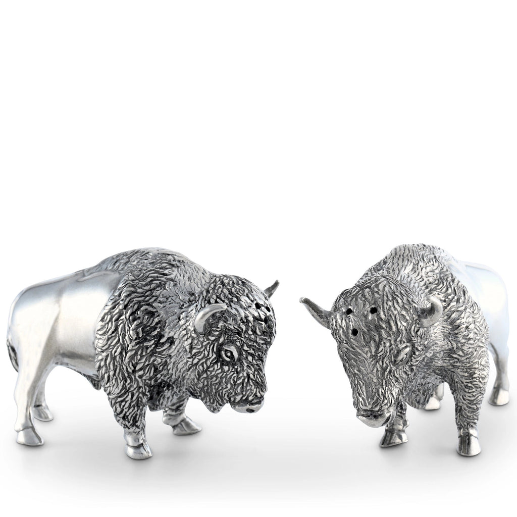 Vagabond House Pewter Bison Salt & Pepper Set