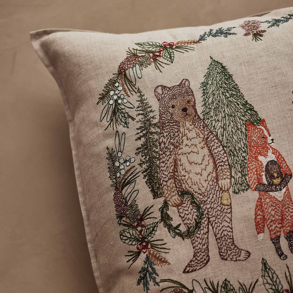 Coral and Tusk Christmas Cheer Wreath Pillow