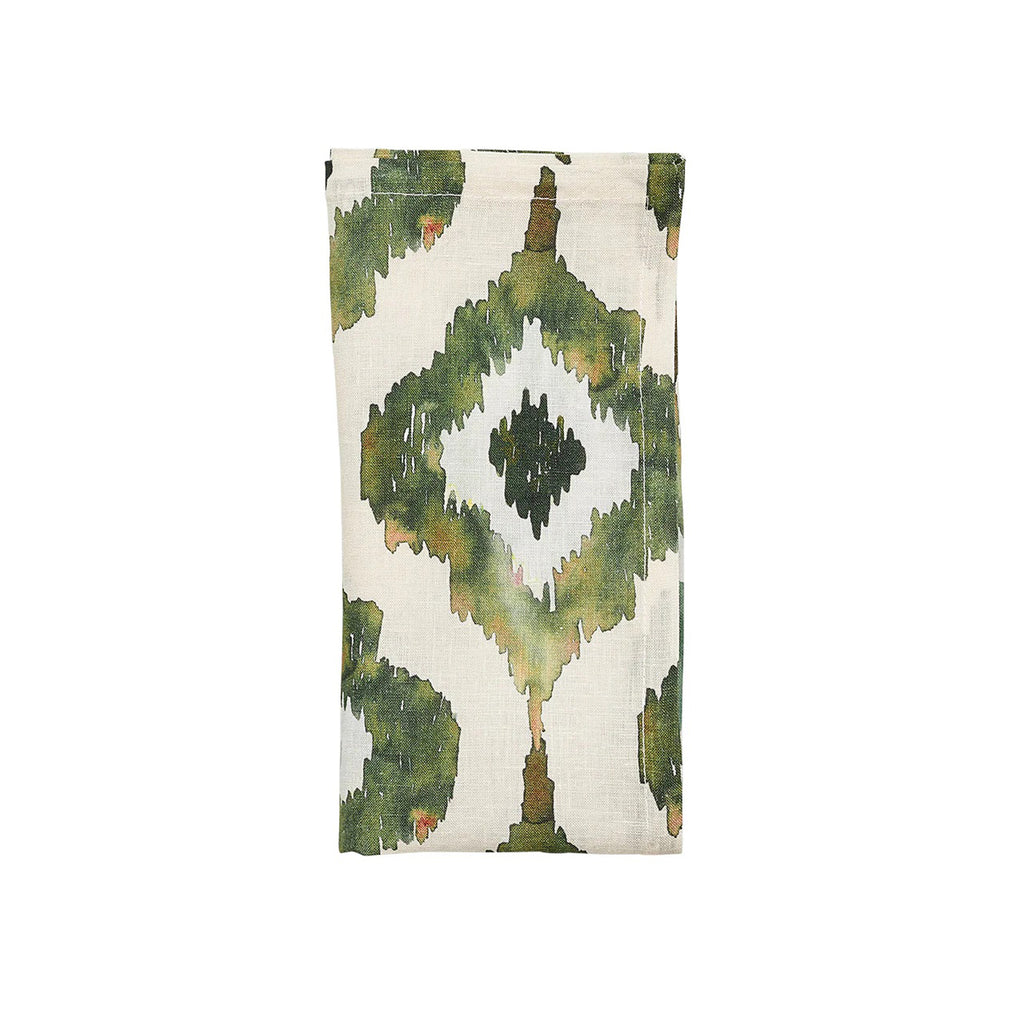 Kim Seybert Watercolor Ikat Napkin in Olive