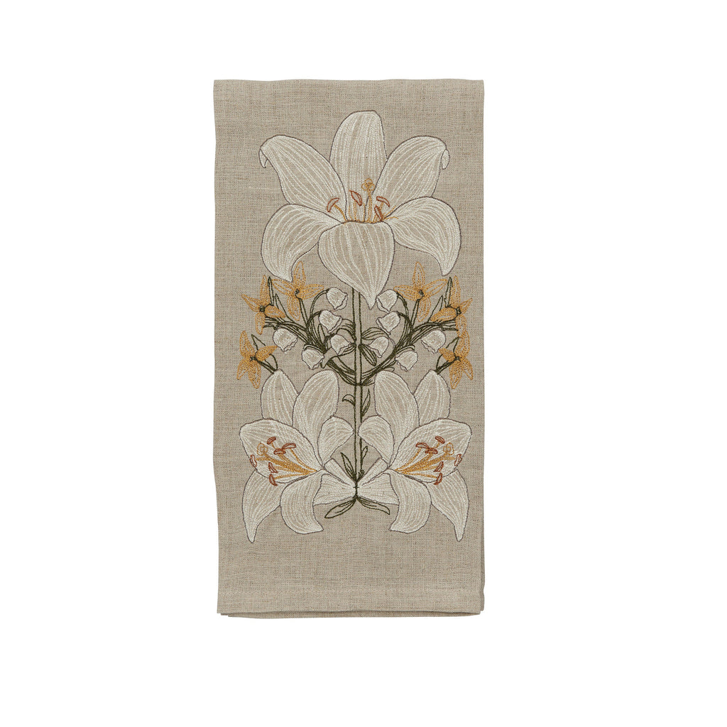 Coral & Tusk Lily Bouquet Tea Towel