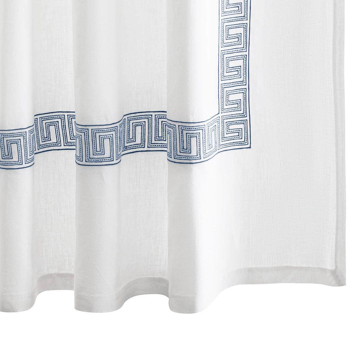 Matouk Schumacher Ophelia Greek Key Embroidered Shower Curtain – The ...