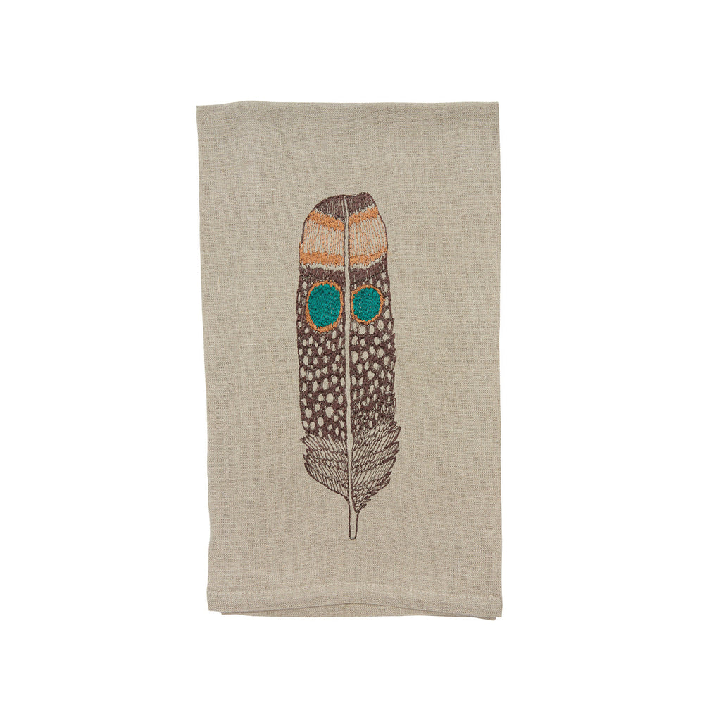 Owl Feather Tea Towel