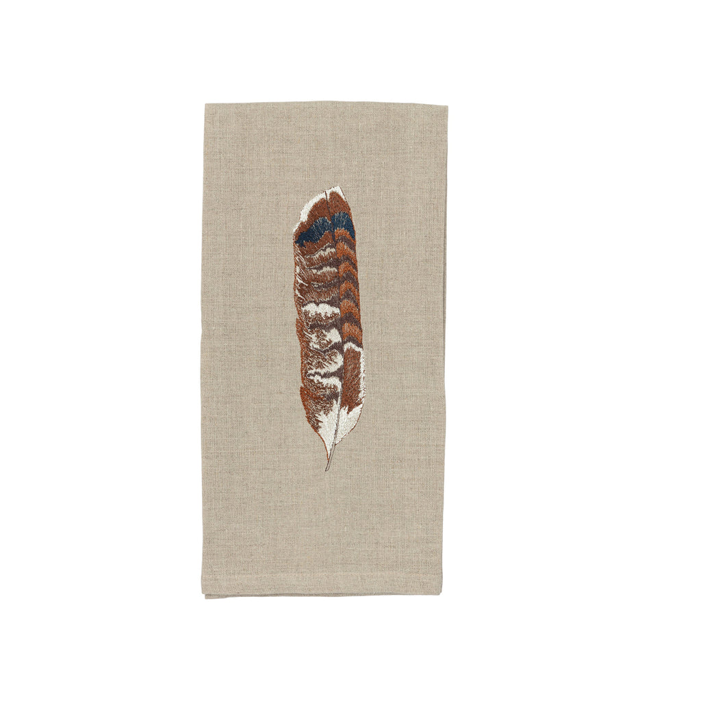 Coral & Tusk Red Tail Hawk Feather Tea Towel