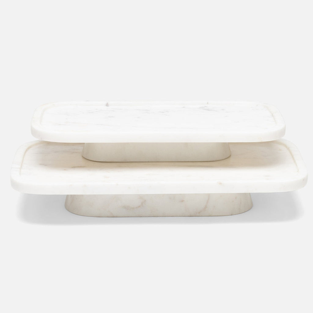 Pietro White Marble Serving Platter