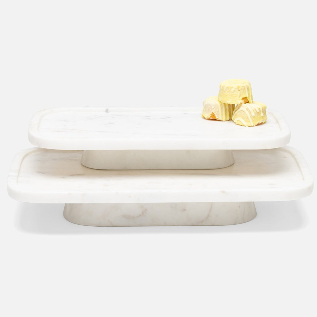 Pietro White Marble Serving Platter