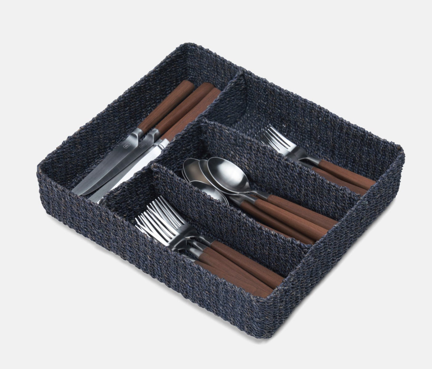 Flatware Rack Blue Blue Pheasant Voru Navy Flatware Tray – The Picket Fence