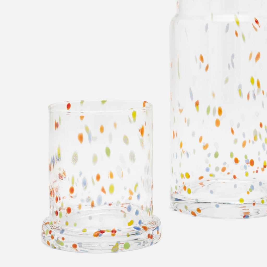 Faro Multicolor Dots Glass Carafe