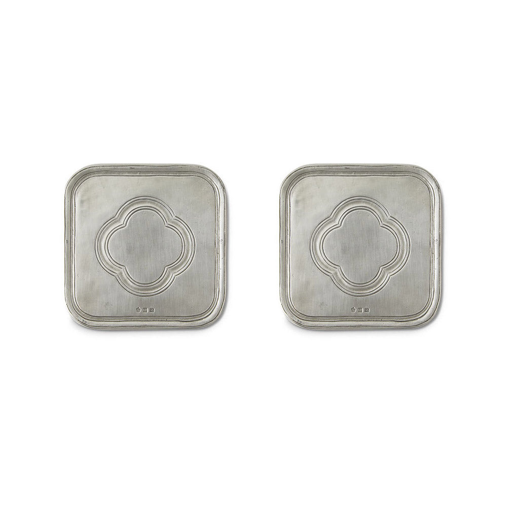 Match Pewter Square Coasters, Pair