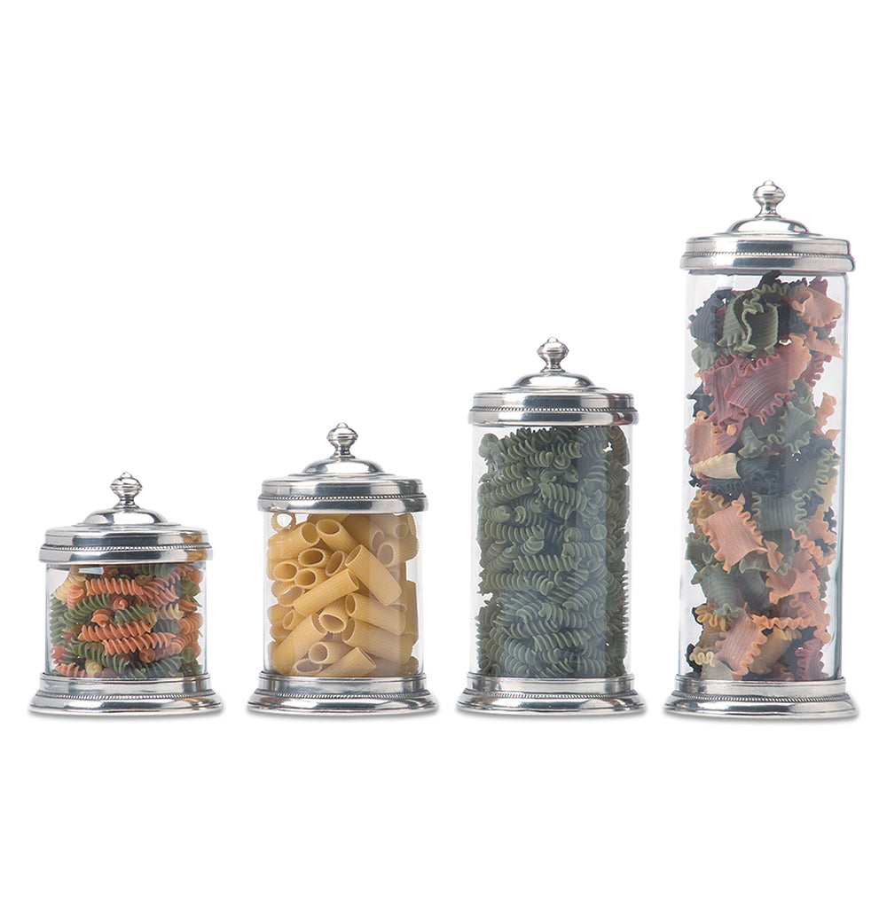 Glass & Pewter Canisters