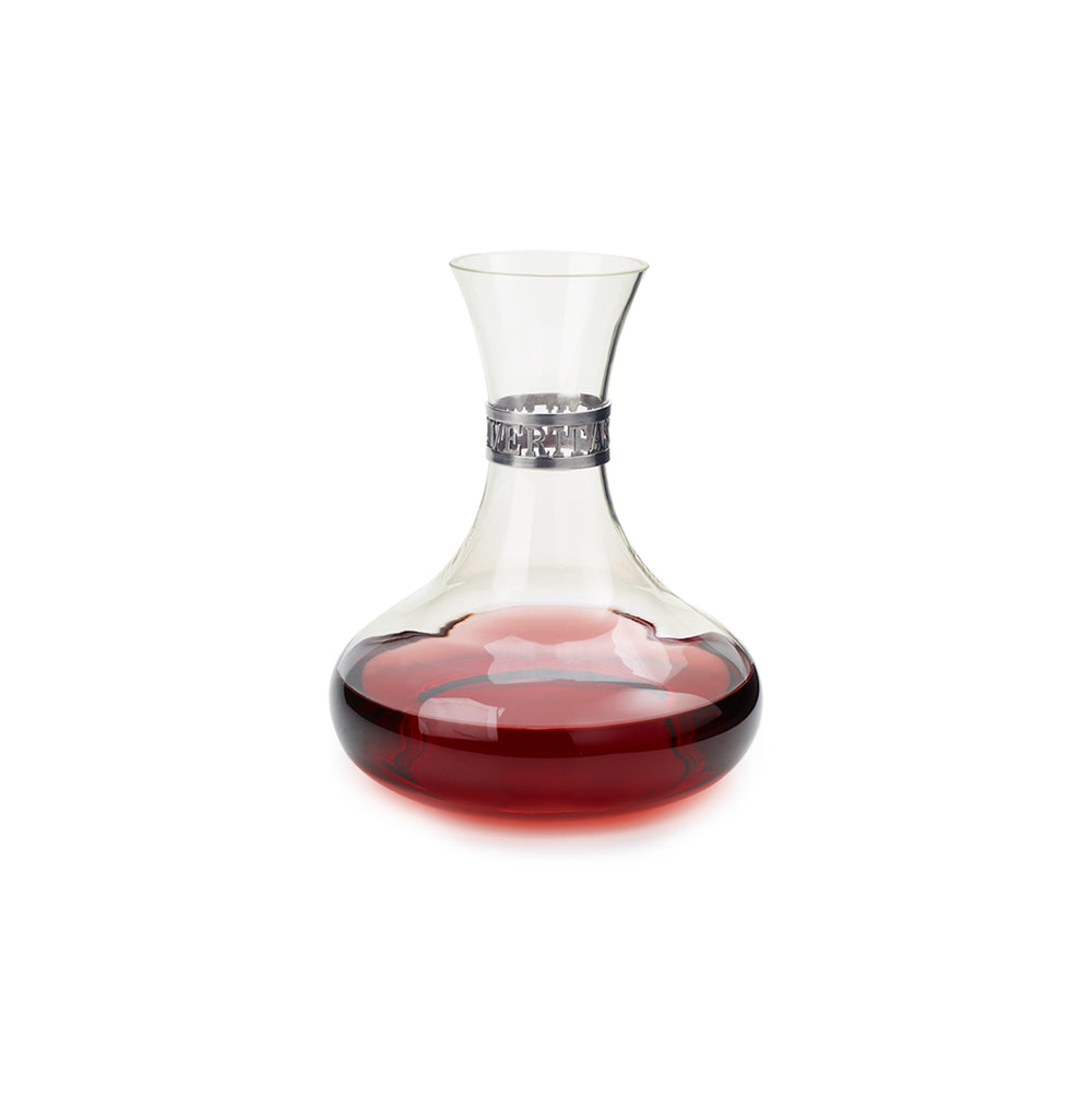 Match's In Vino Veritas Decanter, in Glass  and Pewter
