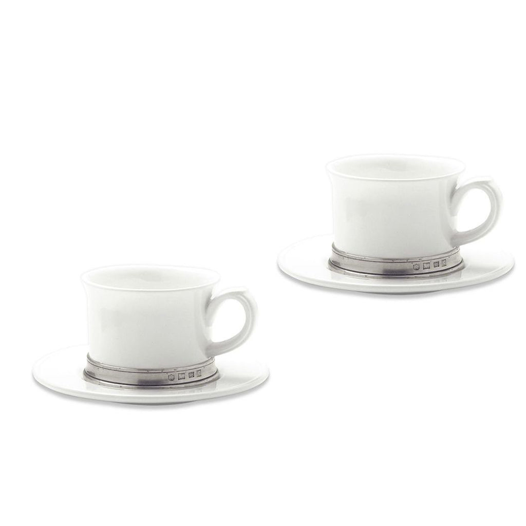 Convivio Cappuccino/Tea Cup with Saucer, Set of 2